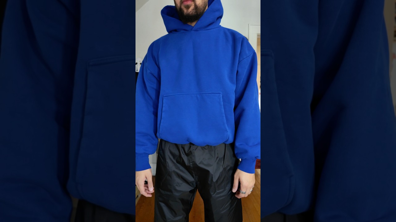 Худи синего цвета Yeezy 2020 Vision #yeezy #yzy #hoodie #kanyewest #fyp