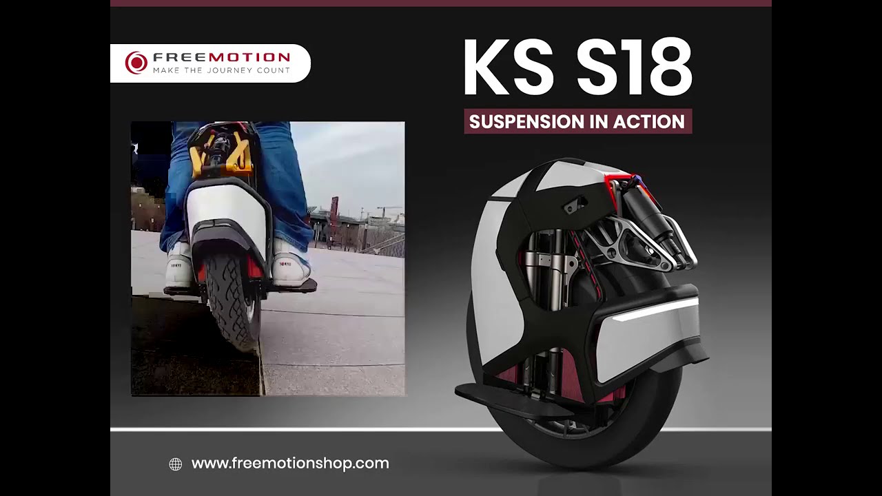 KINSONG KS-S18 ELECTRIC UNICYCLE - SUSPENSION IN ACTION