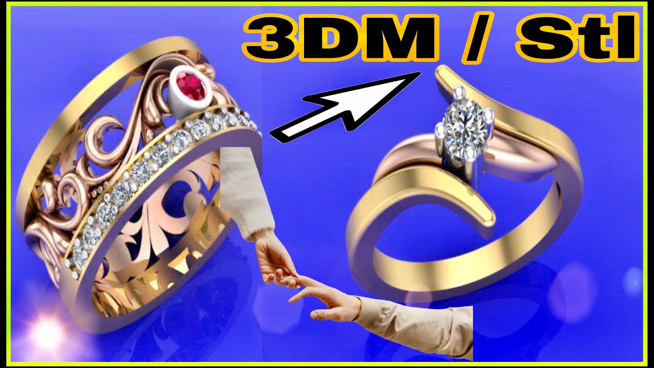 3D Rings 18 Desings / 3DM / Stl.