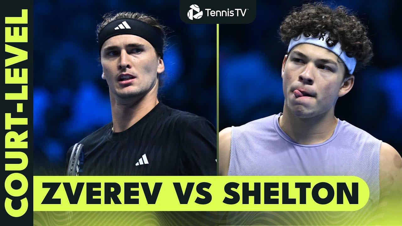 Alexander Zverev vs Ben Shelton Court-Level Highlights | Nitto ATP Finals 2025