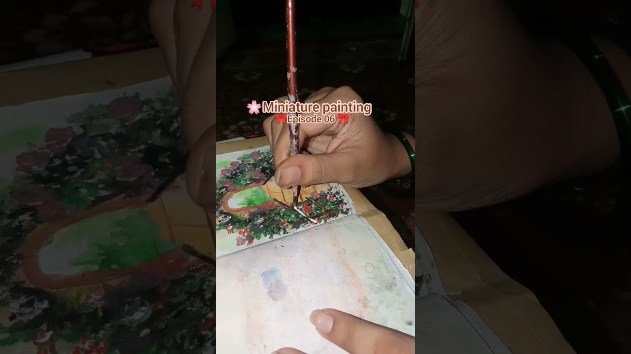 Last episode of miniature painting🙏🏻❤️🌸#episode6 #miniaturepaint #trend #shortsviral #shortsfeed