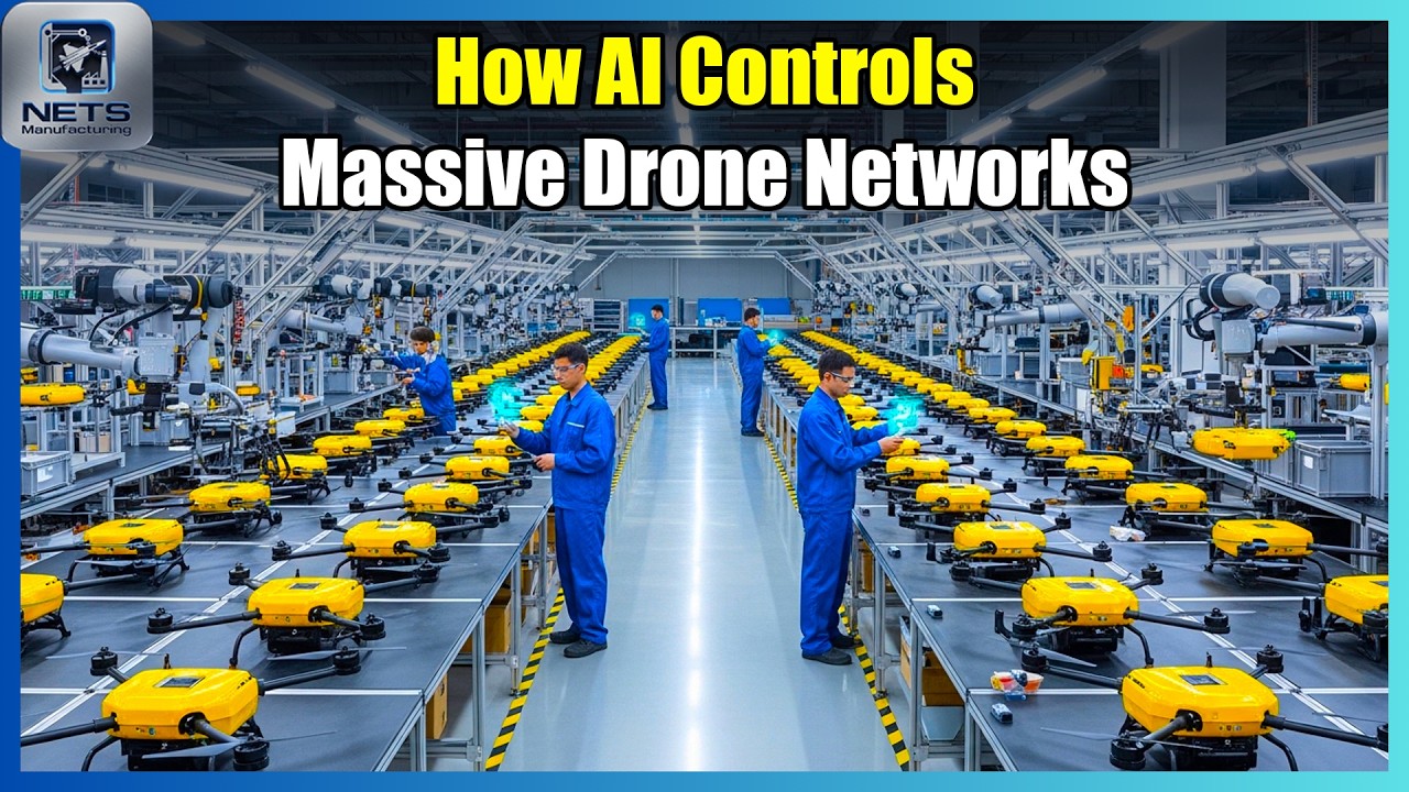 Inside Autonomous Swarm Intelligence Factory – How AI Controls Massive Drone Networks (Concept)