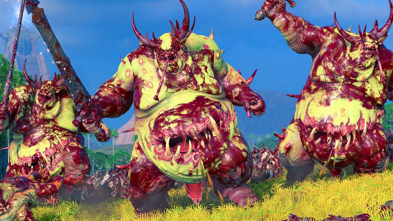 NURGLE Vs LIZARDMEN - Total War: Warhammer 3
