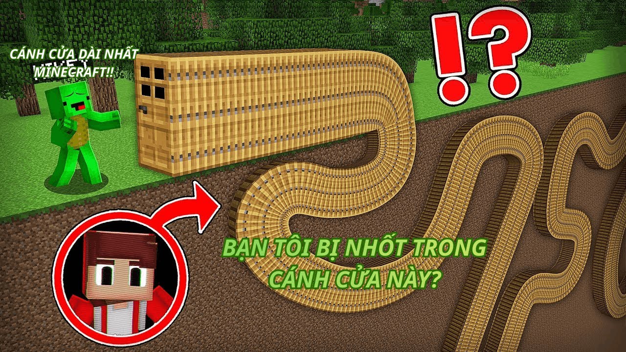 Tôi đã tìm thấy CÁNH CỬA DÀI NHẤT DƯỚI LÒNG ĐẤT và BẠN TÔI BỊ NHỐT TRONG CÁNH CỬA trong Minecraft !!