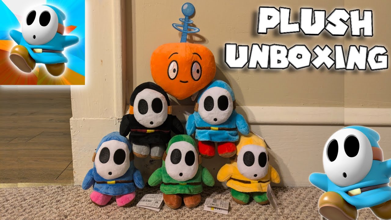 UNBOXING BOOTLEG SHY-GUYS + E.M. PEACH PLUSH [Mario + Plants Vs Zombies Plush Unboxing]