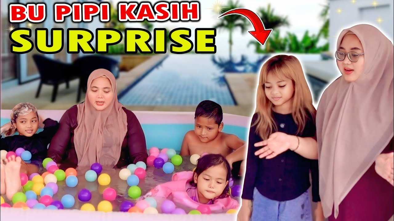 BU PIPI KASIH KOLAM RENANG JUMBO UNTUK ZULFA AYU MOCHI IKUTAN RENANG BARENG#zulfayupi #ayumochi