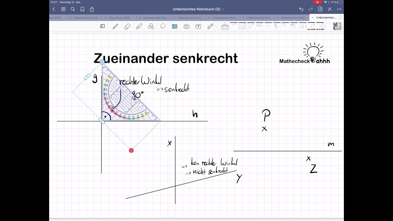 zueinander senkrecht - schnell und einfach erklärt