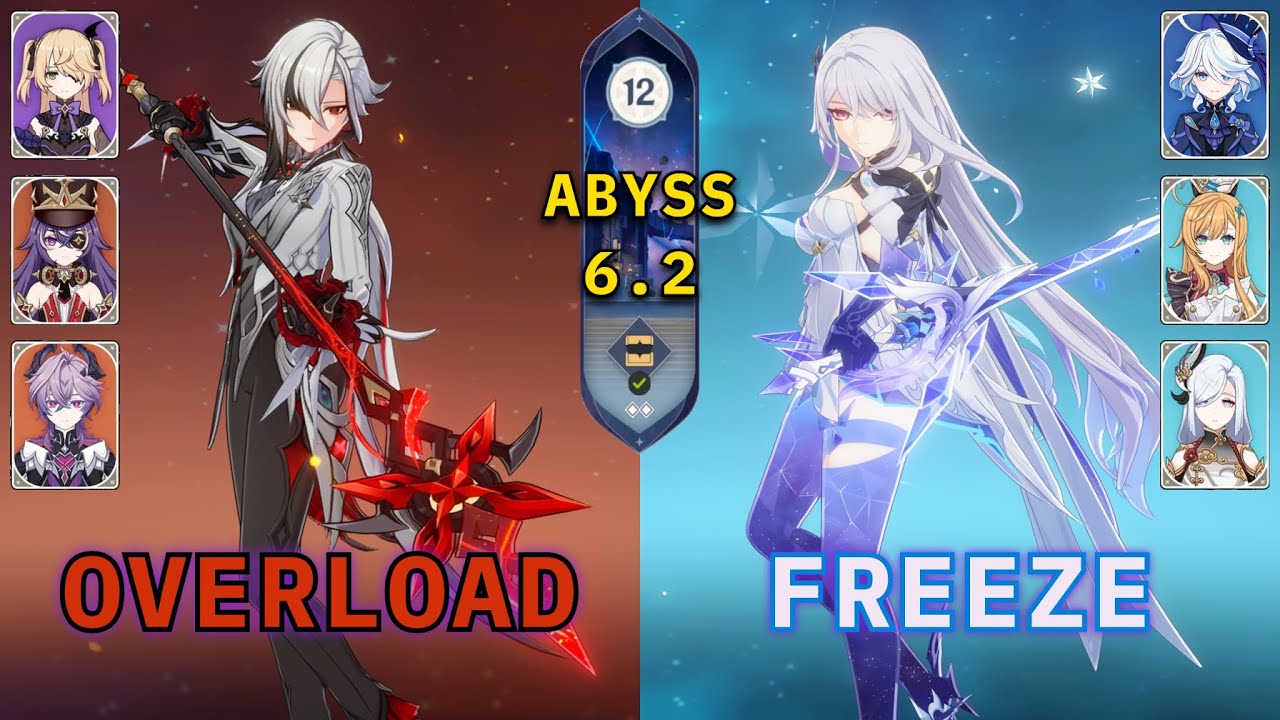 [Spiral Abyss 6.2 | Luna 3] Arlecchino Overload & Skirk Freeze | Floor 12 | Genshin Impact