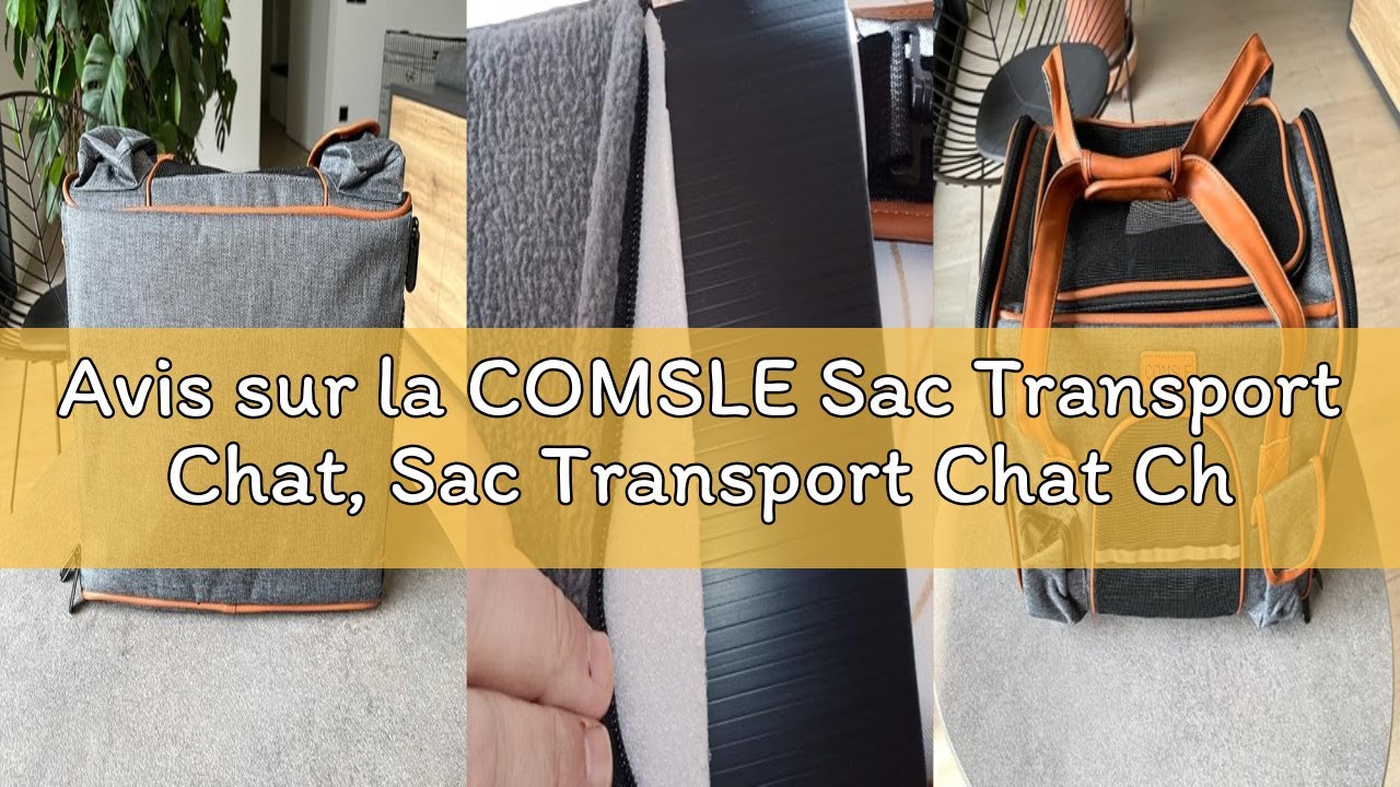 Avis sur la COMSLE Sac Transport Chat, Sac Transport Chat Chien avec 5 Filet Respirant, Caisse de Tr