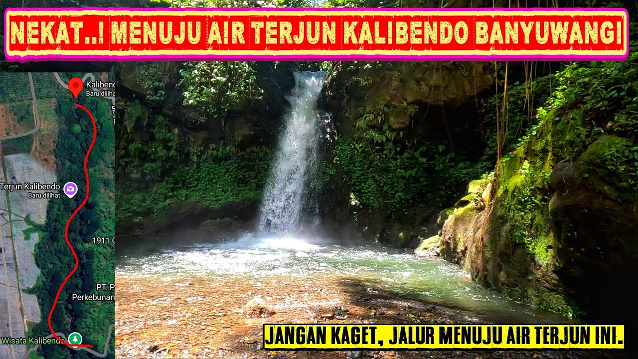 Kondisi Wisata sungai kalibendo dengan air terjun 10 meter yang tersembunyi. 