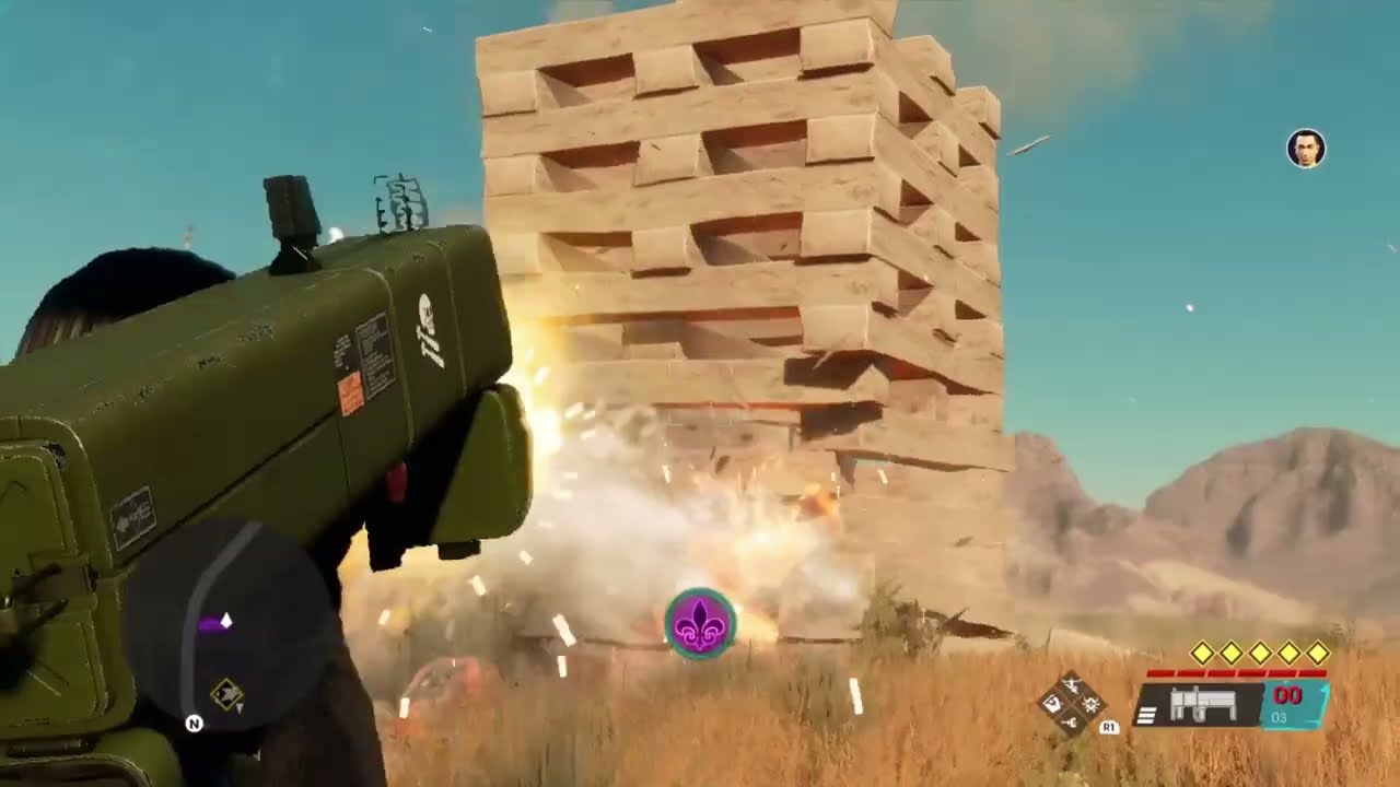 Saints Row '22 - Giant Jenga Puzzle Destruction