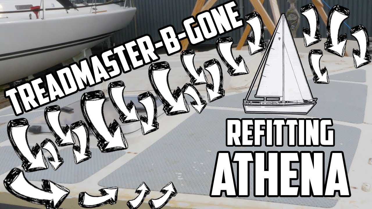 Sail Life - Removing Treadmaster and deck hardware - DIY sailboat refit