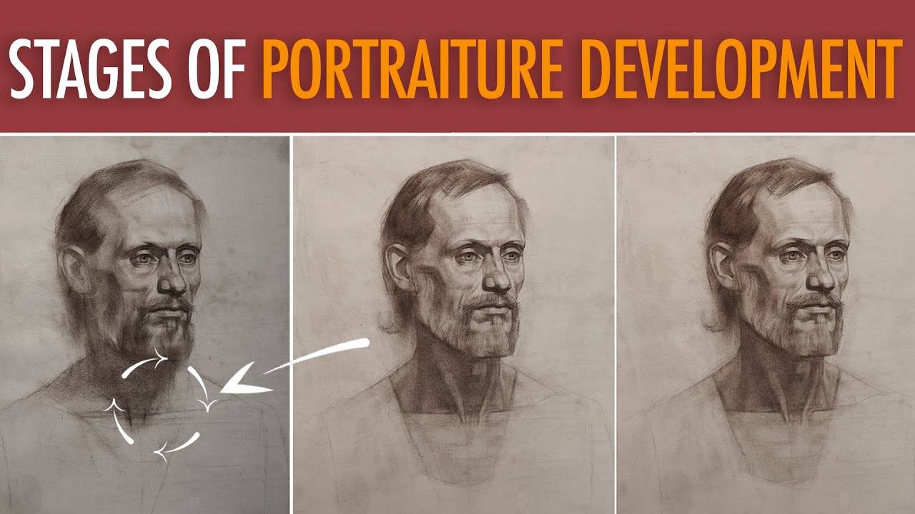 Stages of portraiture development (lecture and demo)