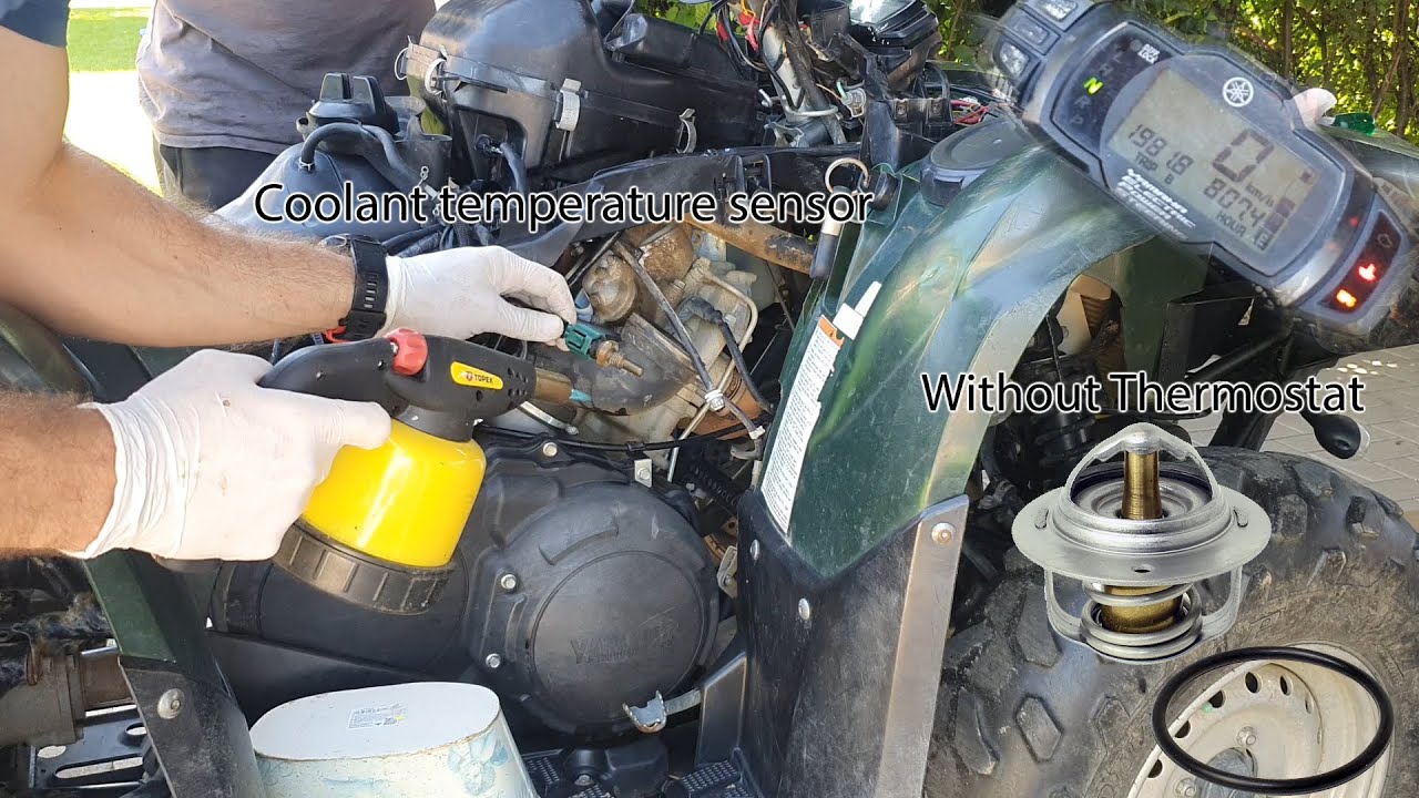 ATV Yamaha Grizzly 700 coolant temperature sensor and fan circuit testing