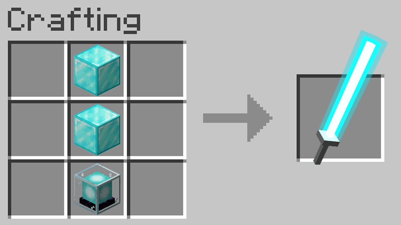 Minecraft but you can craft LASER swords from any block...