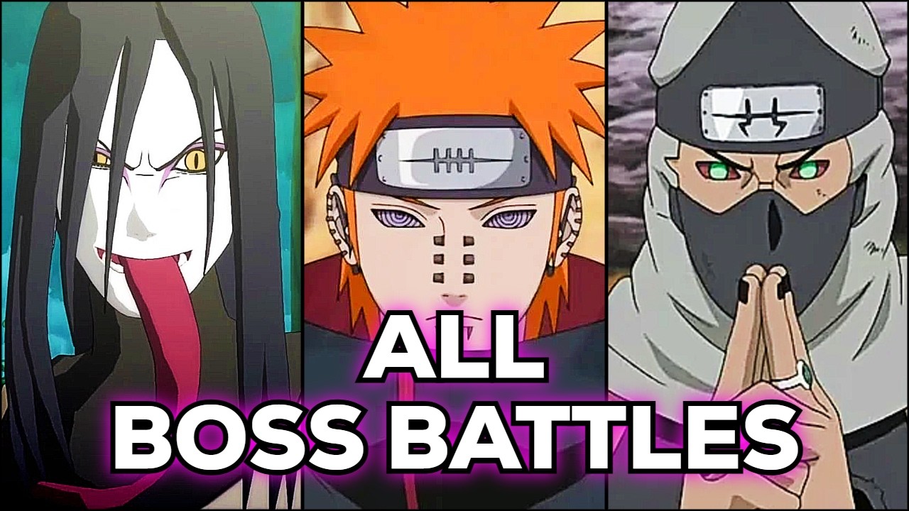 Naruto Shippuden Ultimate Ninja Storm 2 - ALL Boss Battles & Cutscenes Movie