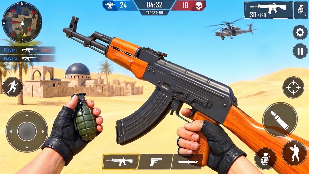 Игры с оружием &mdash; Стрелялка офлайн &mdash; Геймплей на Android