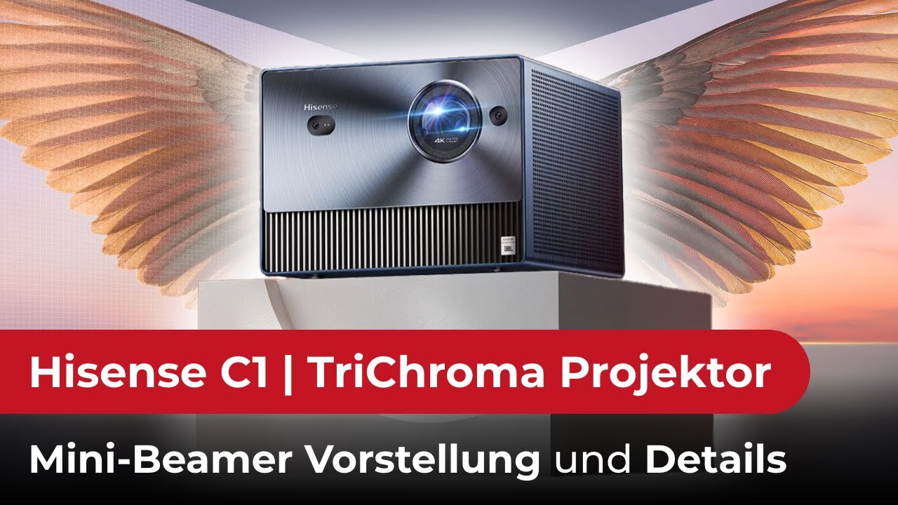 Hisense C1 für 1.299 Euro  - Der erste 4K Trichroma Smart Mini Projektor für viele Einsätze.