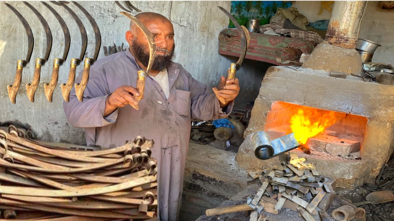 75 Years Old The process of making a sickle || Amazing Blacksmithing|