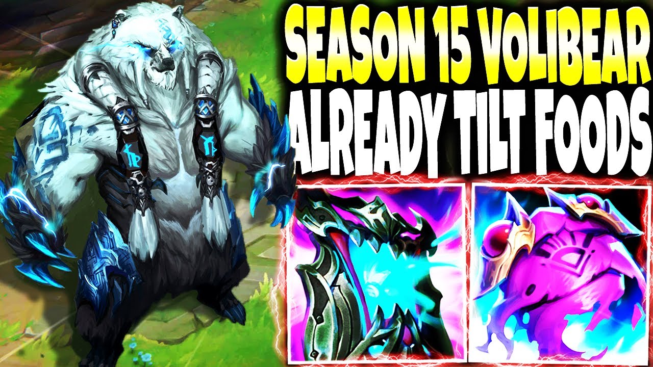 My New Season 15 Volibear Build already tilt the FOODS TOP LANE!! (Warwick & Mordekaiser Match ups)