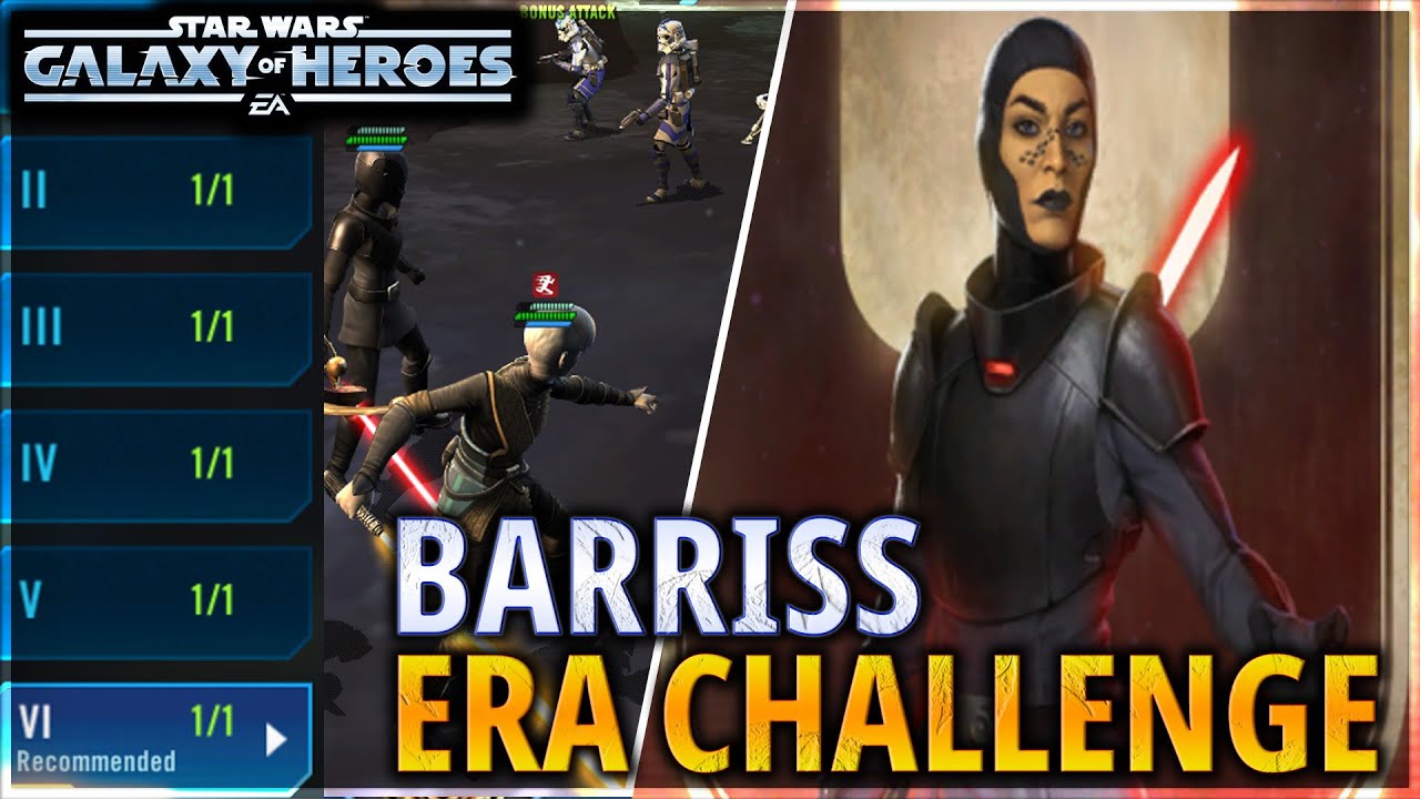 ERA CHALLENGE: BARRISS CHALLENGE IS EASY IF YOU KNOW WHAT YOU'RE DOING #swgoh #erachallenge