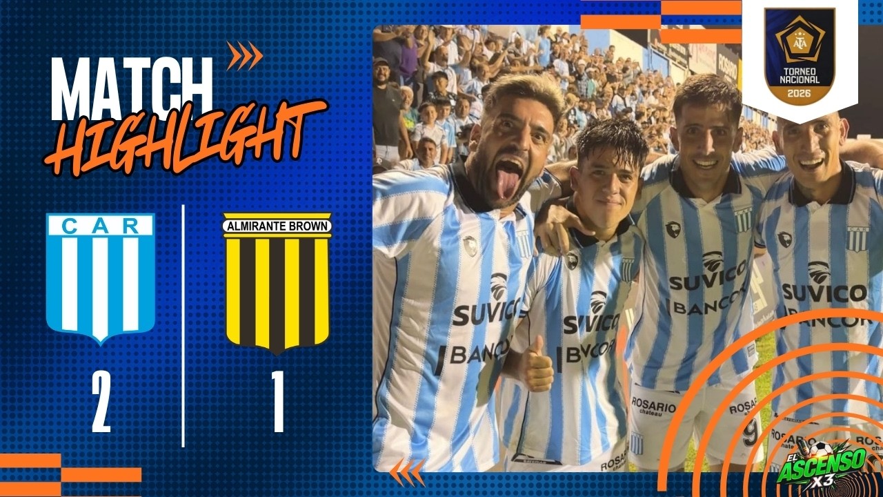 ⚽️ RACING CBA 2 - ALMIRANTE BROWN 1 compacto | Fecha 5 - Primera Nacional | #ElAscensoX3