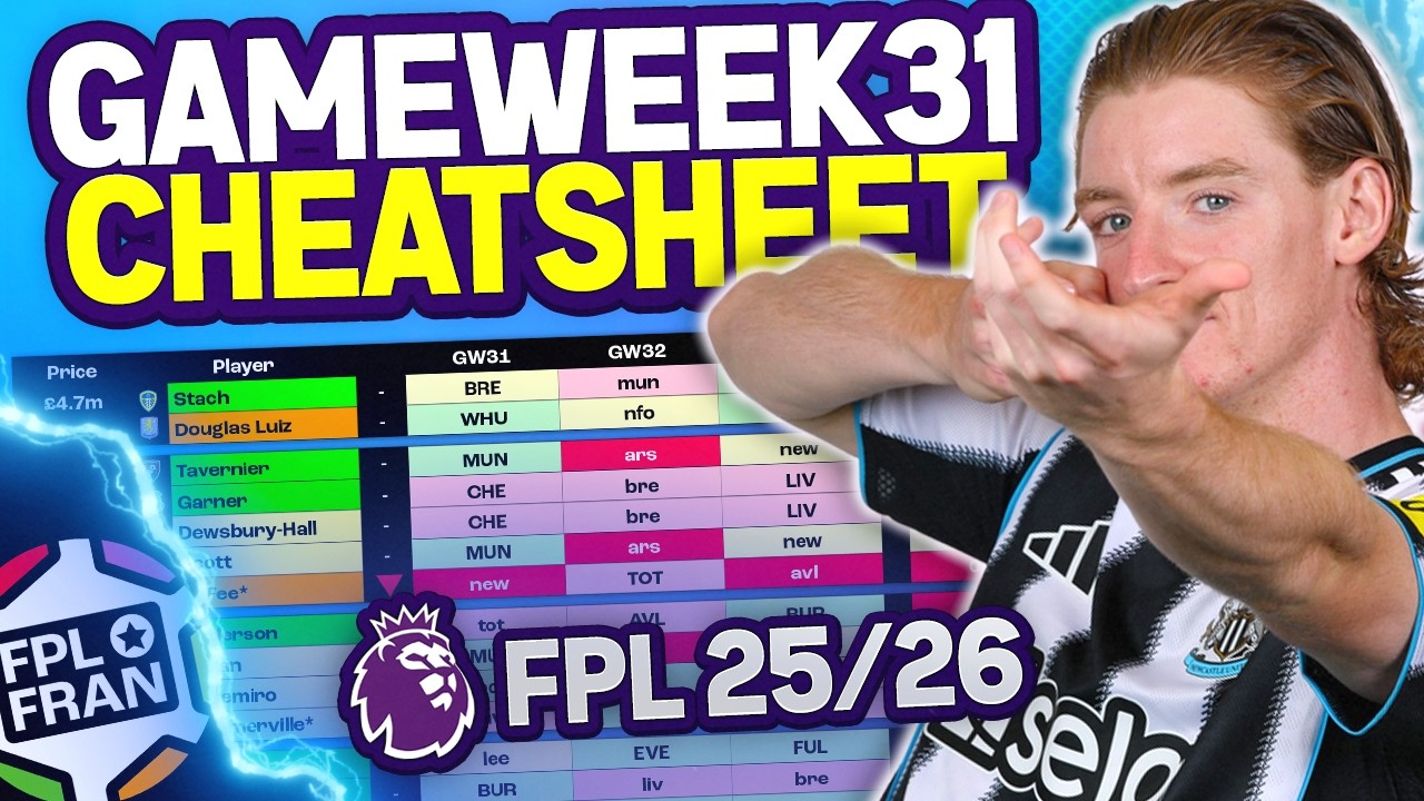 BEST PLAYERS TO TARGET | FPL GW31 CHEATSHEET | Fantasy Premier League 25/26