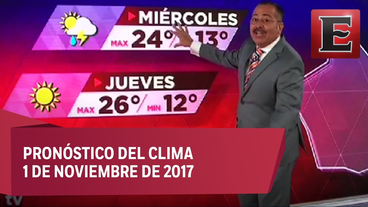 Clima para hoy 1 de noviembre de 2017