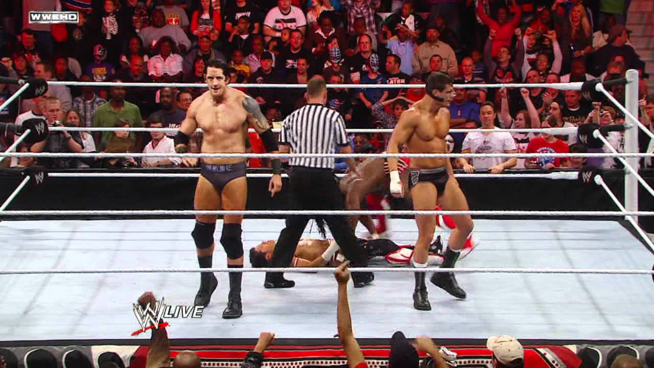 Raw - Air Boom vs. Cody Rhodes & Wade Barrett