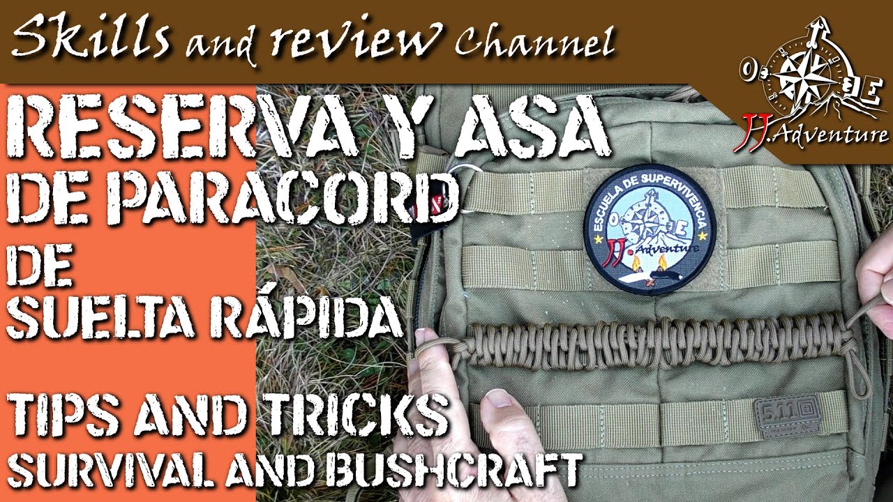 ✅ RESERVA y ASA de PARACORD de SUELTA rápida | QUICK deploy paracord RESERVE