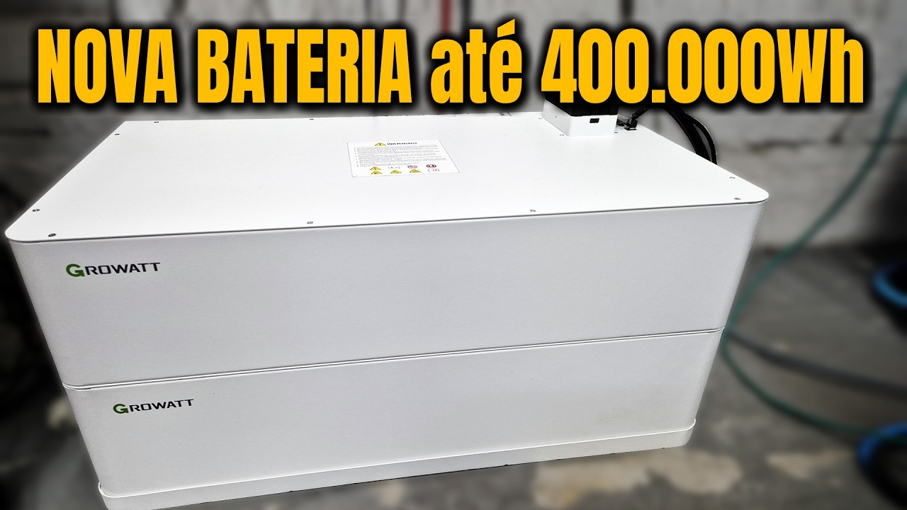 NOVA Bateria OffGrid GROWATT 5.000Wh à 400.000Wh AXE5.0L-C1 Ligando em Paralelo