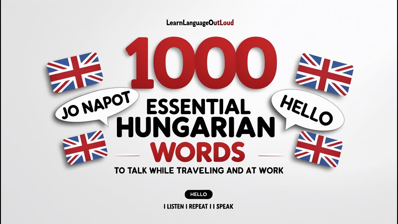 Master 1000 essential Hungarian words through listen, repeat & speak method for quick daily learning