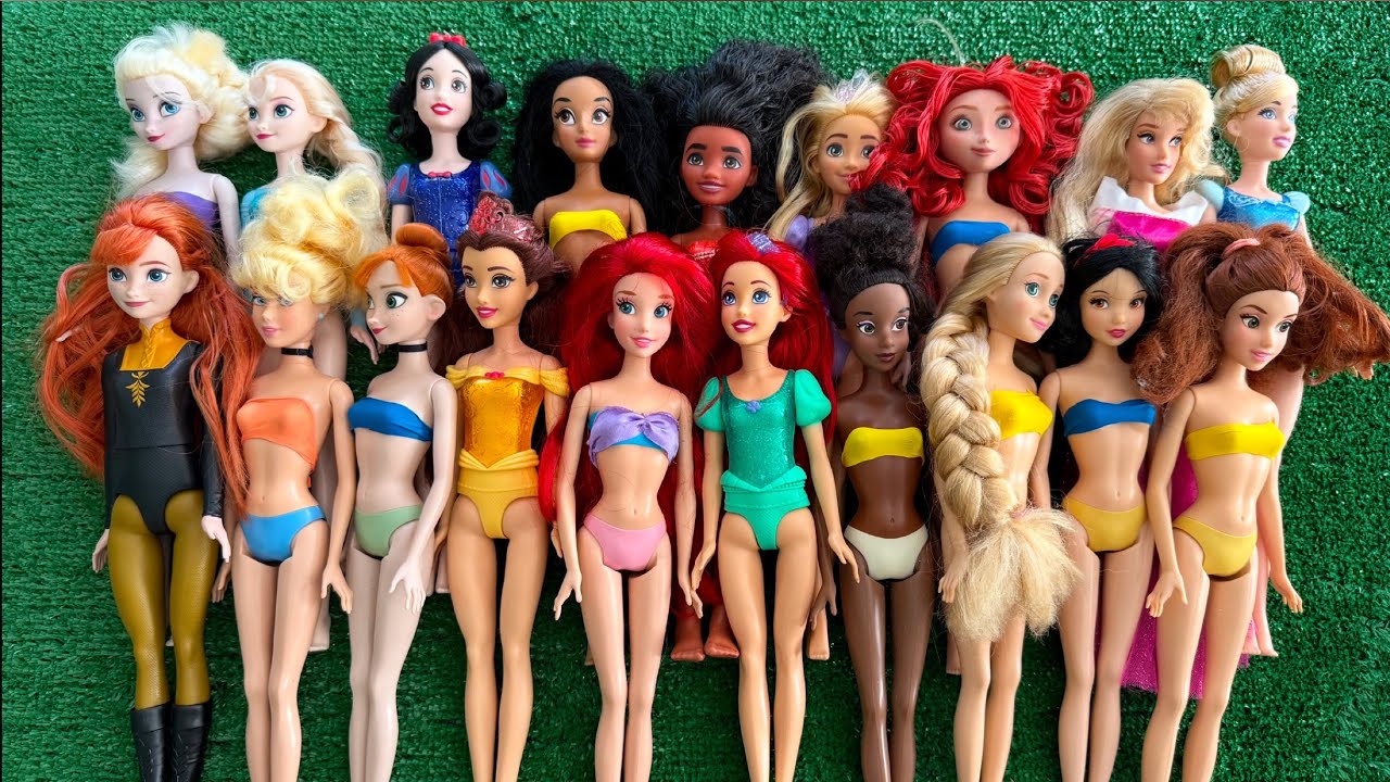 ASMR   Unboxing Mattel Disney Princess Spin & Reveal Surprise Dolls! Satisfying video   Review Toys