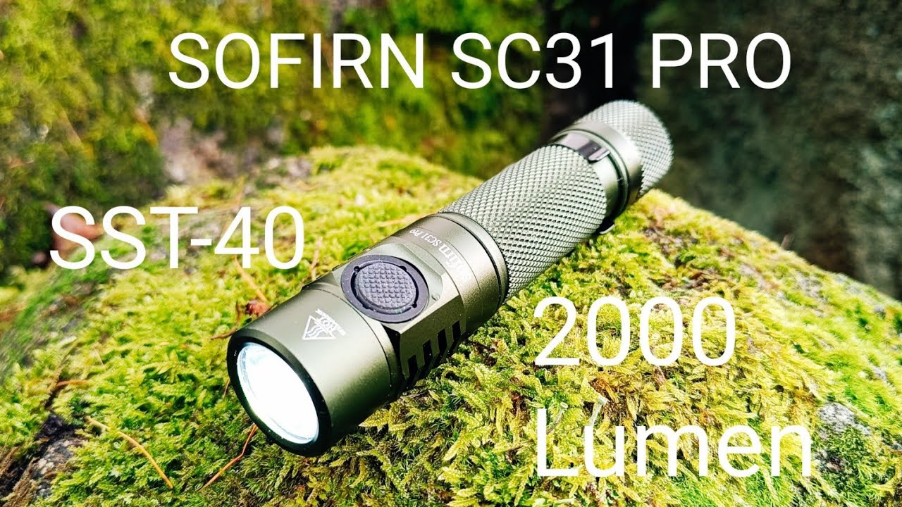 Sofirn SC31 Pro EDC Led Taschenlampe Anduril II UI 2000 Lumen SST-40 Review Flashlight Beamshots
