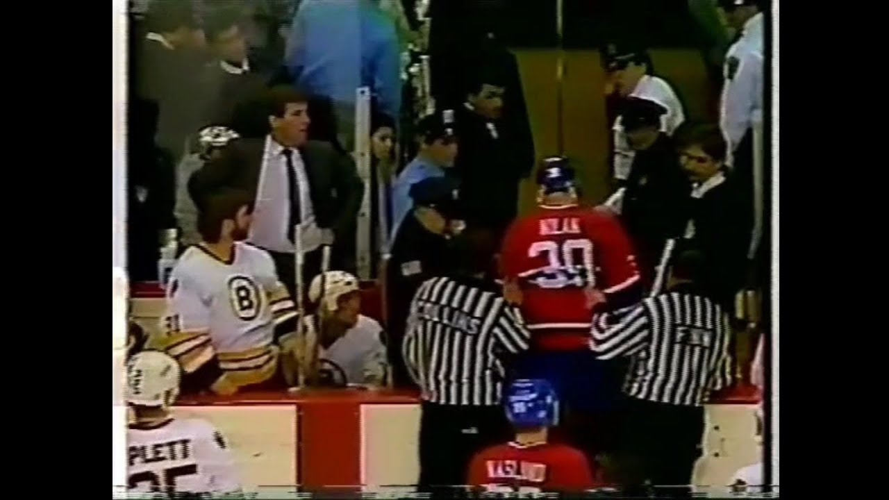 Canadiens - Bruins rough stuff 1/14/88