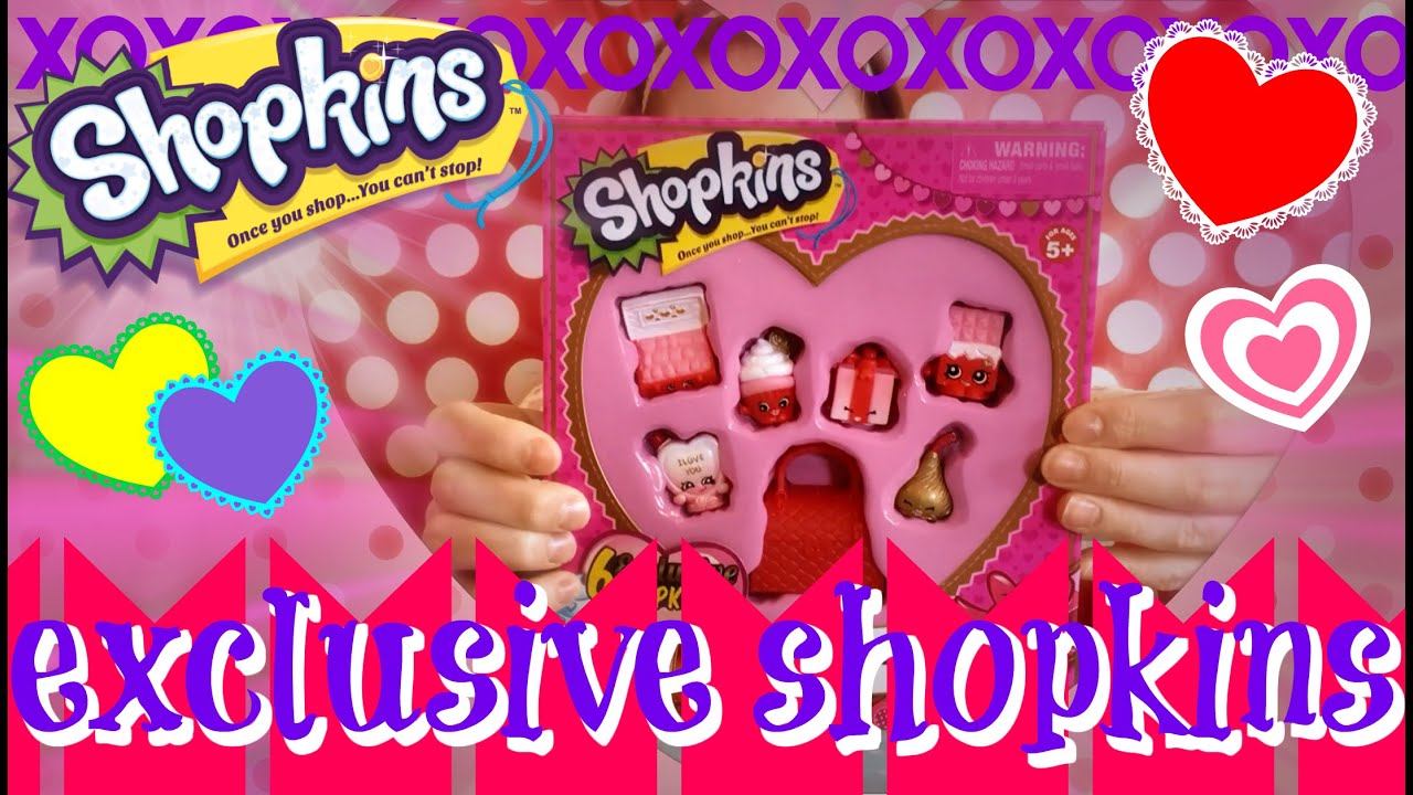 SHOPKINS SWEET HEARTS COLLECTION - EXCLUSIVE SPECIAL EDITION VALENTINES CANDY SHOPKINS