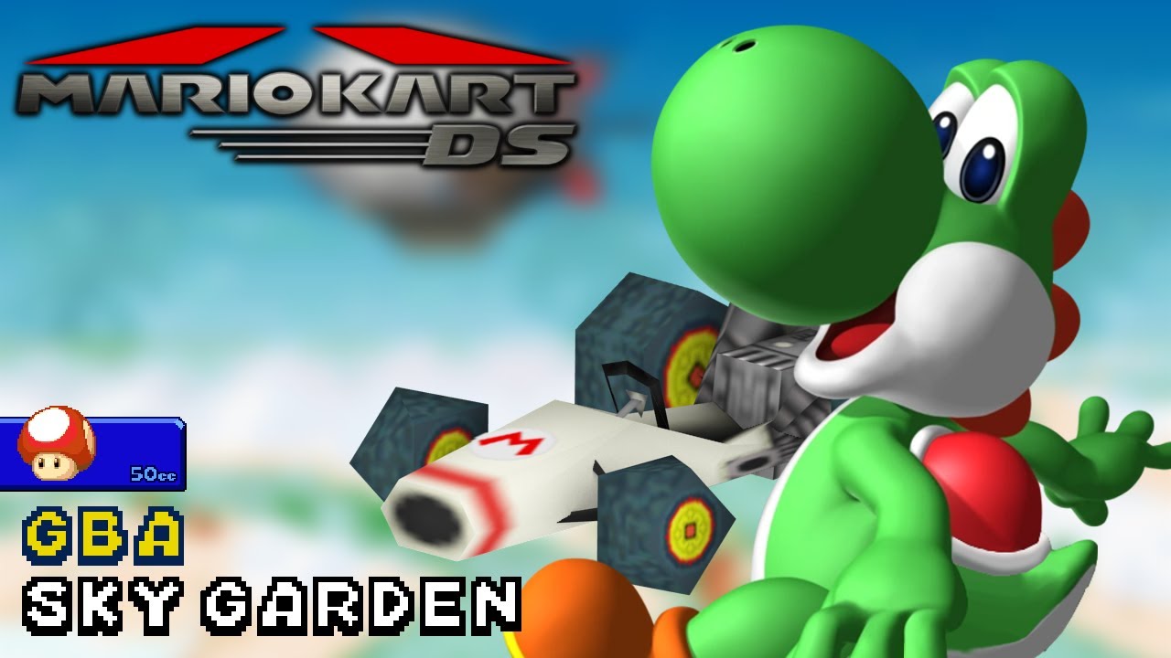 Mario Kart DS - 50cc - Yoshi - B Dasher - GBA Sky Garden | Ep. 3487