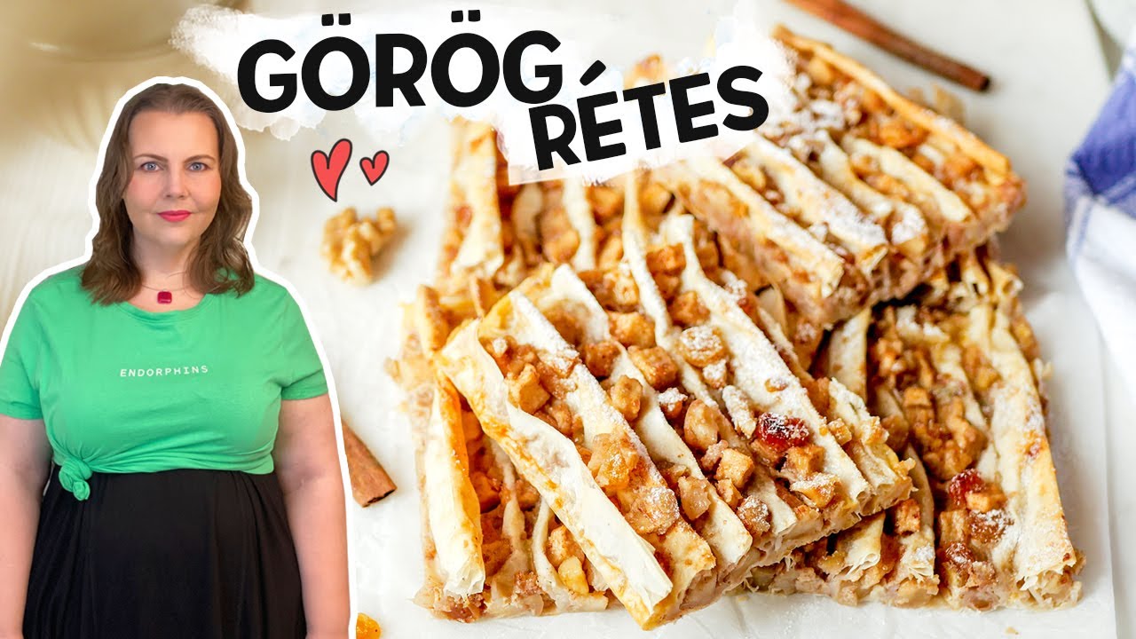 Görög almás rétes vaníliasodóban sütve 🍎 🥧 🍏 vendégváró sütemény 👌