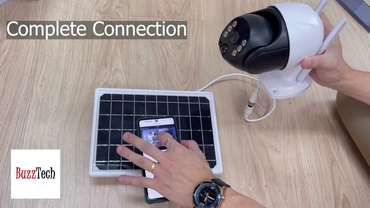 BuzzTech 3MP 4G Sim Card WiFi Solar Outdoor PTZ CCTV Setup (ICSEE PRO)