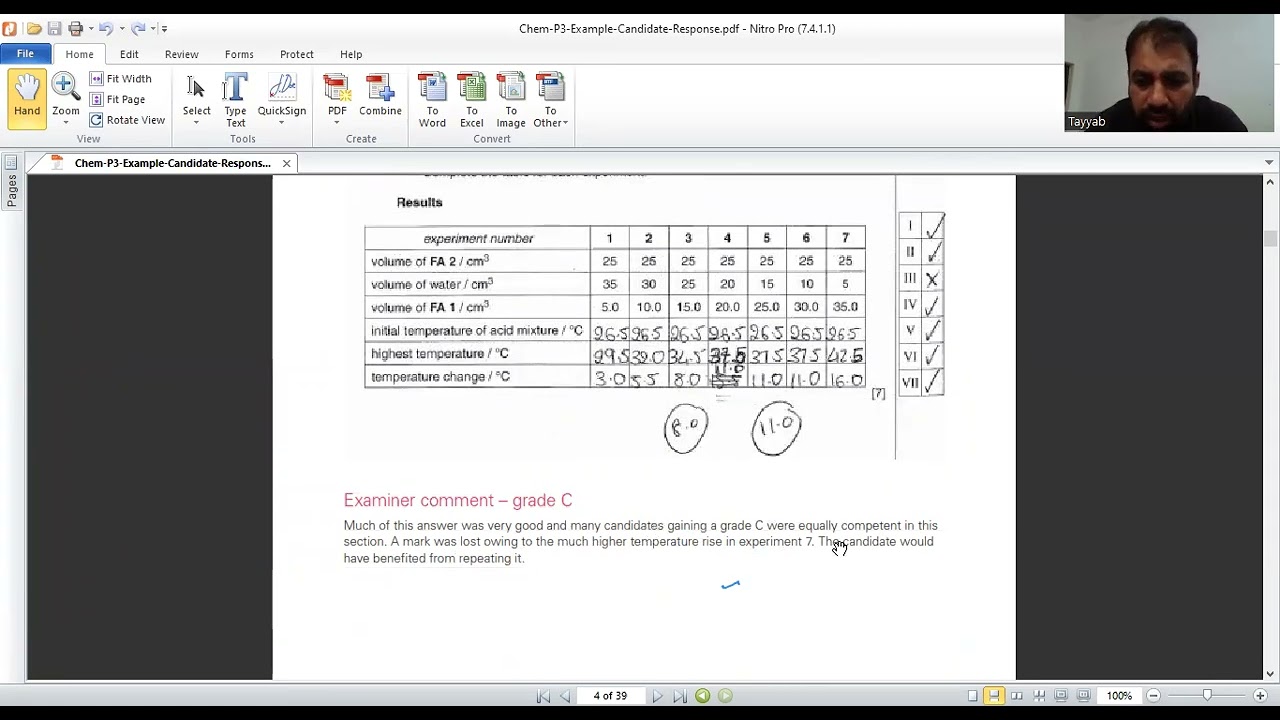 As Chemistry practical 9701 33/34 enthalpy changes