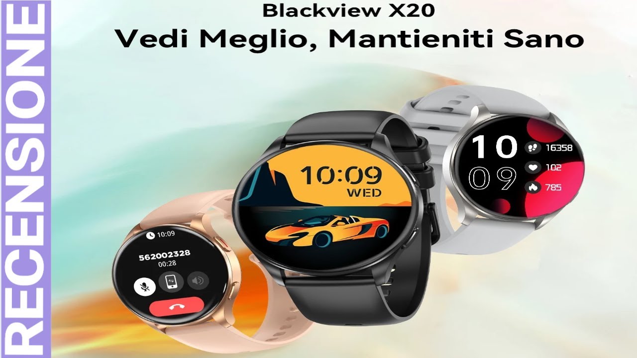 Smartwatch Blackview X20: display AMOLED ultra nitido da 1,43 pollici  in stile Galaxy watch 6