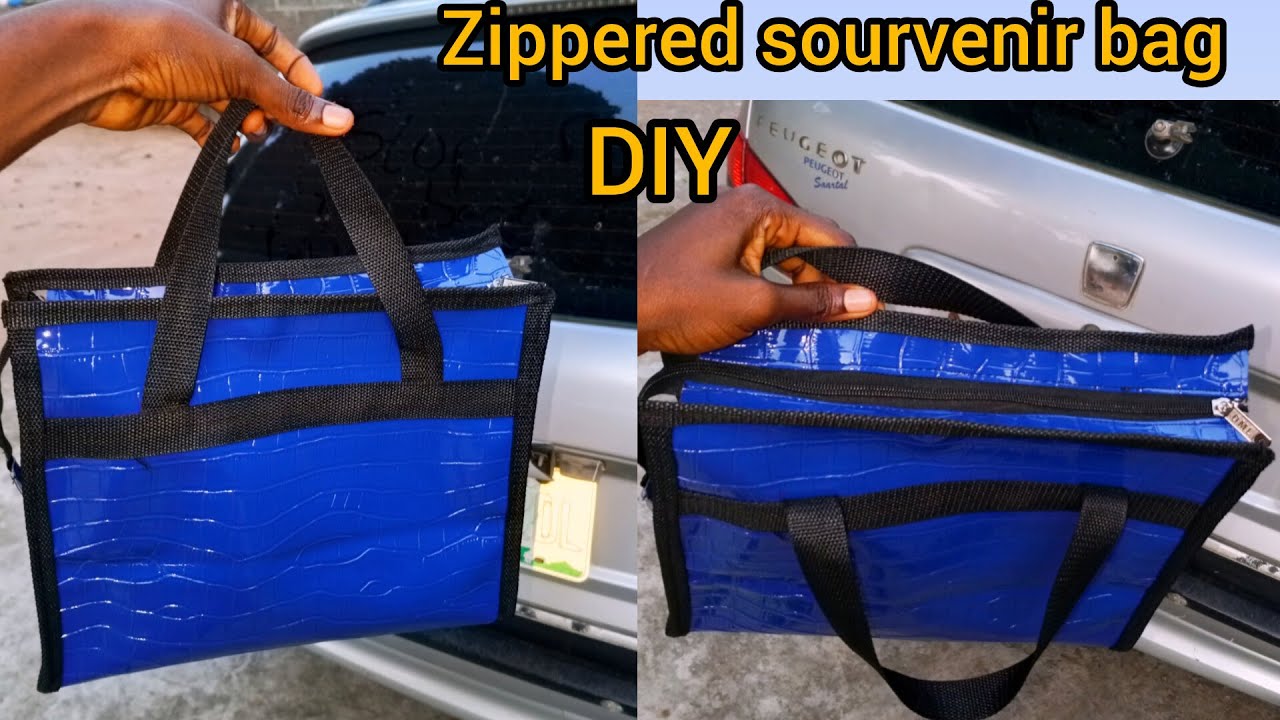 HOW TO CUT AND SEW A ZIPPERED SOURVENIR BAG