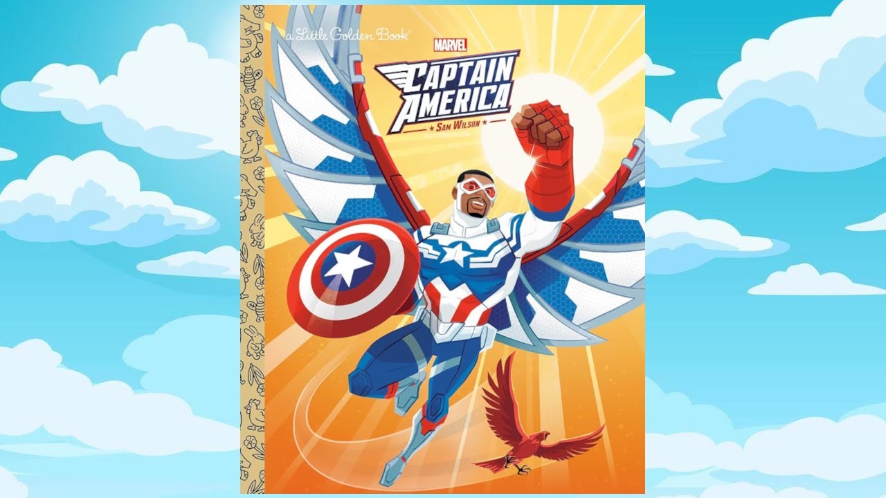 captain america sam wilson marvel little golden book kids book read along