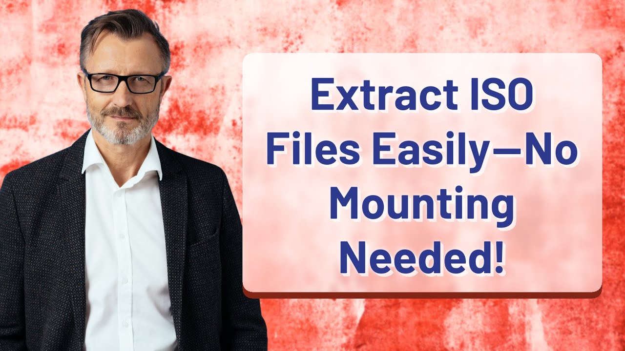 Extract ISO Files Easily&mdash;No Mounting Needed!