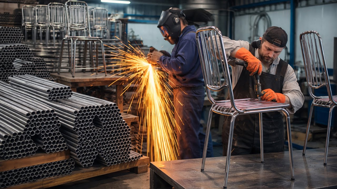 👉 Unexpected Ways Pakistani Workers Make Thousands of Steel Chairs in Factory!