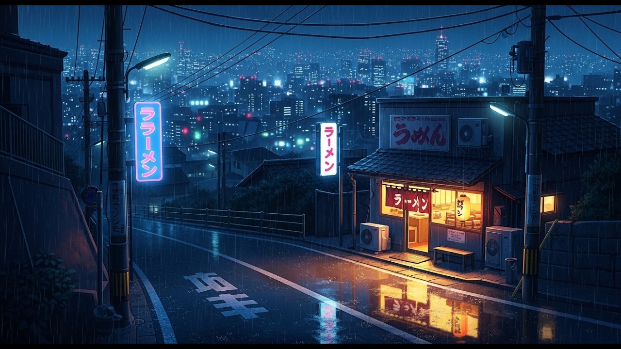 Study & Work Lofi Tokyo Rain 🌧️ | Deep Focus Japanese Lofi