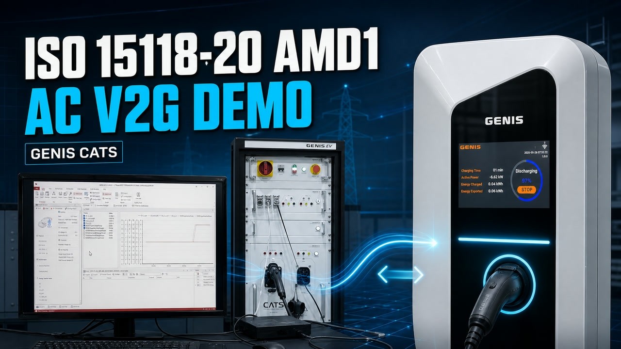 ISO 15118-20 AMD1 AC DER Demo | GENIS CATS & AC V2G Charger
