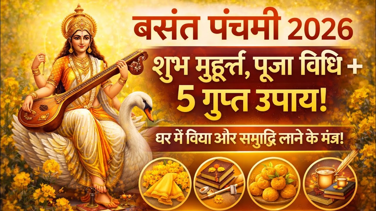 Basant Panchami 2026 Date Time Shubh Muhurat | Saraswati Puja 2026 Kab Hai | बसंत पंचमी करे ये 5 काम