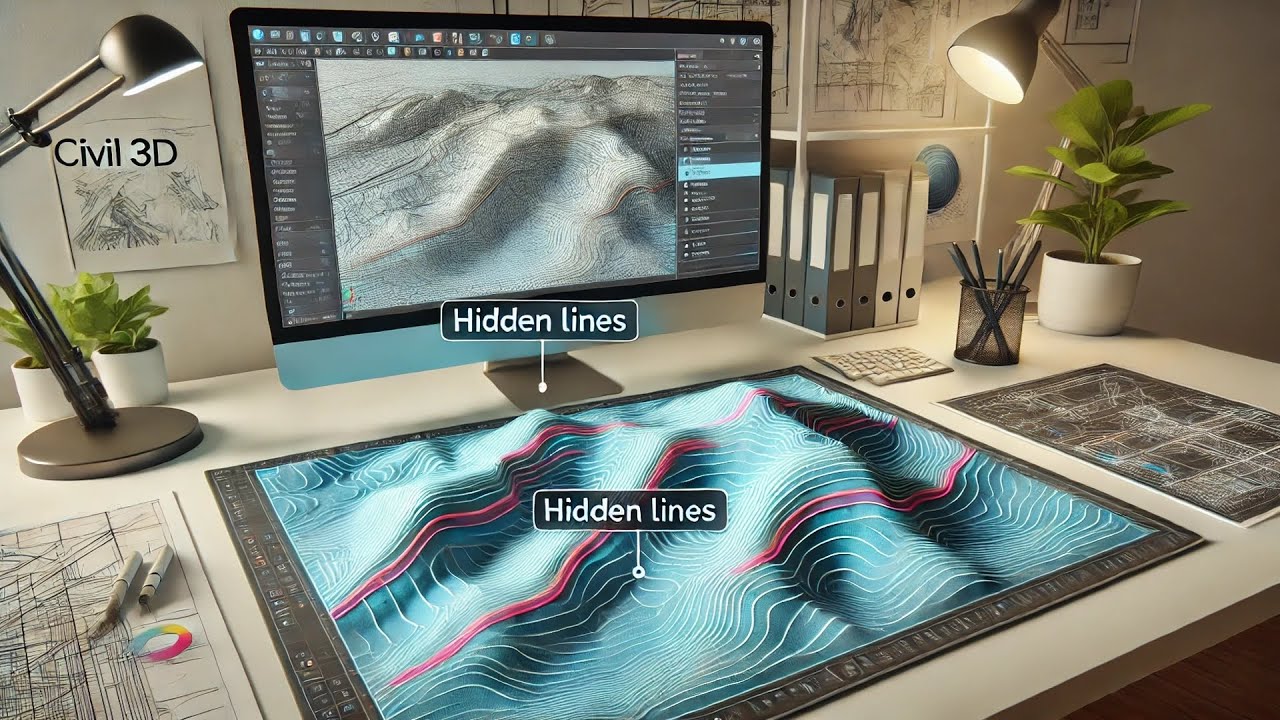 مشكلة الـ Hidden lines فى تصميم الاسطح على برنامج   Civil 3D   ✓
