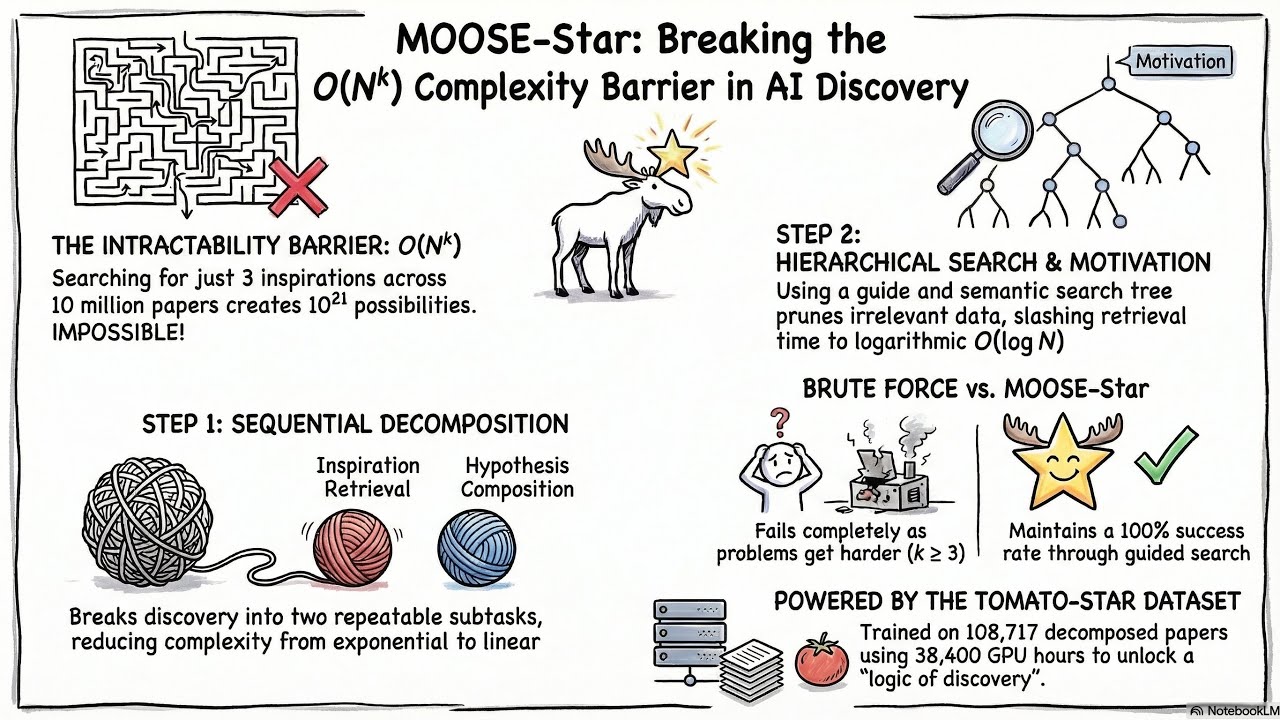 MOOSE-Star: Breaking the Complexity Barrier in Scientific Discovery